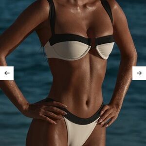 Monday Swimwear Black and Cream Bikini